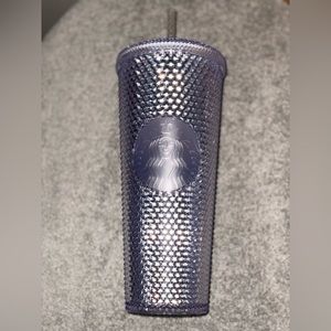 Silver Clear Studded Starbucks Venti Tumbler